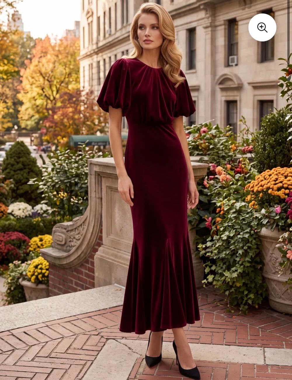 Trish Scully Red Velvet Dory Dress